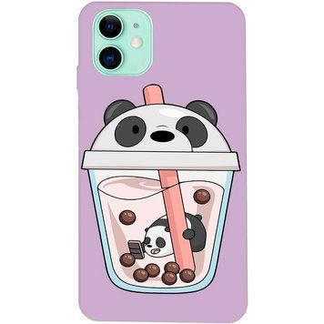 Чехол Wave Print Case для iPhone 11 Purple Panda Coctail - ash-mobile.com.ua - фото 1