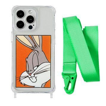Чехол прозрачный с ремешком Print Кролик для iPhone 11 PRO Кролик/Lime Green - ash-mobile.com.ua - фото 1