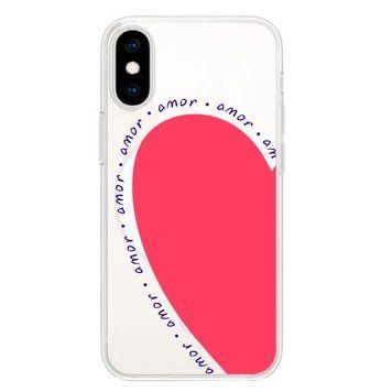 Чохол прозорий Print Mood swings with MagSafe для iPhone X | XS Heart Amor - ash-mobile.com.ua - фото 1