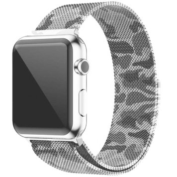 Ремешок Milanese Loop для Apple Watch 38mm | 40mm | 41mm Camouflage White Gray - ash-mobile.com.ua - фото 1