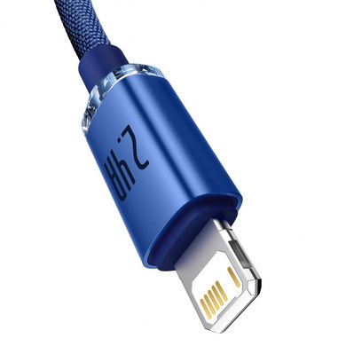 Кабель Baseus Crystal Shine Series Lightning 2.4A (1.2m) Blue купити