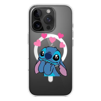 Чехол прозрачный Print Blue Monster with MagSafe для iPhone 17 PRO Love