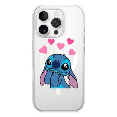 Чехол прозрачный Print Blue Monster with MagSafe для iPhone 17 PRO Love
