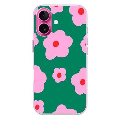 Чохол прозорий Print Flower Color with MagSafe для iPhone 17 Flower Green