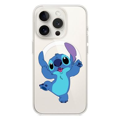 Чехол прозрачный Print Blue Monster with MagSafe для iPhone 11 PRO MAX Happy - ash-mobile.com.ua - фото 1