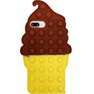 Чохол Pop-It Case для iPhone 7 Plus | 8 Plus Ice Cream Brown/Yellow купити