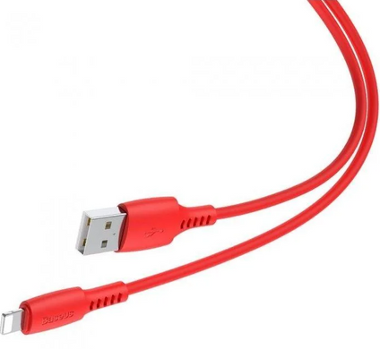 Кабель Baseus Colourful USB to Lightning 2.4A (1.2m) Red купити