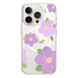 Чохол прозорий Print Flower Color with MagSafe для iPhone 12 PRO MAX Purple купити