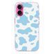 Чехол прозрачный Print Animal Blue with MagSafe для iPhone 17 Cow