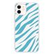 Чохол прозорий Print Animal Blue with MagSafe для iPhone 12 | 12 PRO Zebra купити