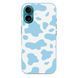 Чехол прозрачный Print Animal Blue with MagSafe для iPhone 17 Cow