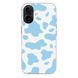 Чехол прозрачный Print Animal Blue with MagSafe для iPhone 17 Cow