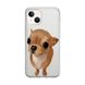 Чехол прозрачный Print Dogs для iPhone 13 Dog Chihuahua Light-Brown