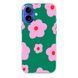 Чохол прозорий Print Flower Color with MagSafe для iPhone 17 Flower Green