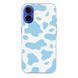 Чехол прозрачный Print Animal Blue with MagSafe для iPhone 17 Cow