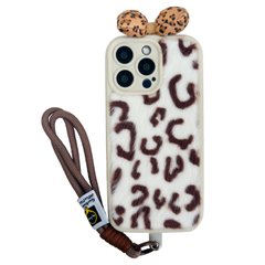 Чохол Fluffy Leopard для iPhone 13 PRO MAX White