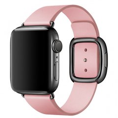 Ремешок Modern Buckle Leather для Apple Watch 38/40/41 mm Pink/Black купить