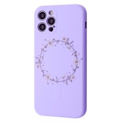 Чехол WAVE Minimal Art Case with MagSafe для iPhone 12 PRO MAX Light Purple/Wreath купить