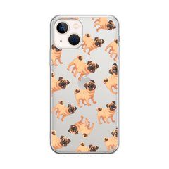 Чехол прозрачный Print Animals для iPhone 15 Plus Pug