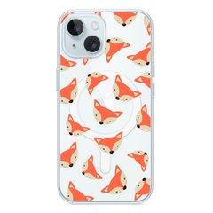Чехол прозрачный Print Animals with MagSafe для iPhone 13 Fox