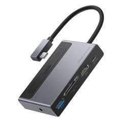 Перехідник для MacBook USB-C хаб Baseus Magic Multifunctional 6 в 1 Gray купити