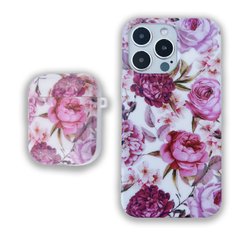 Комплект Beautiful Flowers для iPhone 13 PRO + Чохол для AirPods 1|2 Півонії