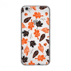 Чохол прозорий Print AUTUMN для iPhone 6 | 6s Leaves Orange купити