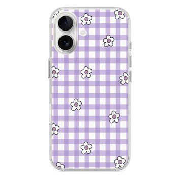 Чохол прозорий Print Flower Color with MagSafe для iPhone 17 Flower Purple