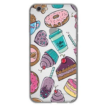 Чехол прозрачный Print FOOD для iPhone 6 Plus | 6s Plus Donut and Coffee time - ash-mobile.com.ua - фото 1