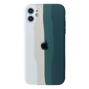 Чехол Rainbow FULL+CAMERA Case для iPhone 7 | 8 | SE 2 | SE 3 White/Pine Green - ash-mobile.com.ua - фото 1