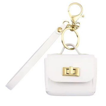 Чехол Miniature Leather Handbag Keychain для AirPods PRO 3 White
