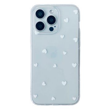 Чохол Transparent Hearts для iPhone 15 White - ash-mobile.com.ua - фото 1