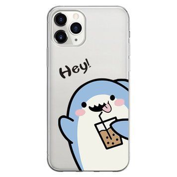 Чохол прозорий Print Shark для iPhone 14 PRO MAX Shark Cocktail - ash-mobile.com.ua - фото 1