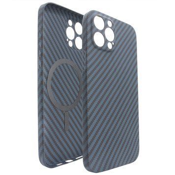 Чехол PC Carbon with MagSafe для iPhone 13 PRO Navy Blue - ash-mobile.com.ua - фото 1