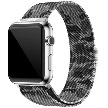 Ремешок Milanese Loop для Apple Watch 38mm | 40mm | 41mm Camouflage Dark Gray - ash-mobile.com.ua - фото 1