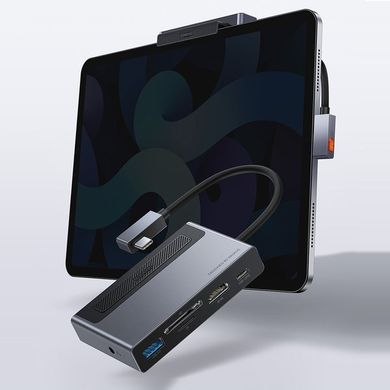 Перехідник для MacBook USB-C хаб Baseus Magic Multifunctional 6 в 1 Gray купити