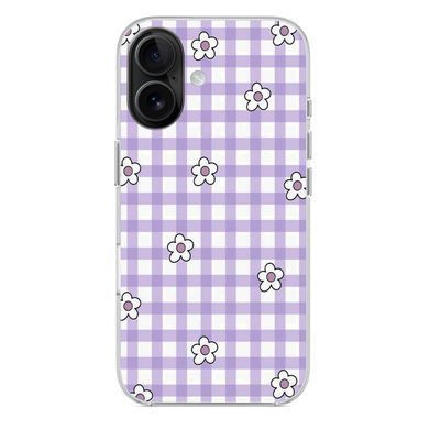 Чохол прозорий Print Flower Color with MagSafe для iPhone 17 Flower Purple