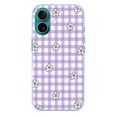 Чохол прозорий Print Flower Color with MagSafe для iPhone 17 Flower Purple