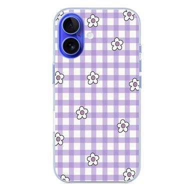 Чохол прозорий Print Flower Color with MagSafe для iPhone 17 Flower Purple