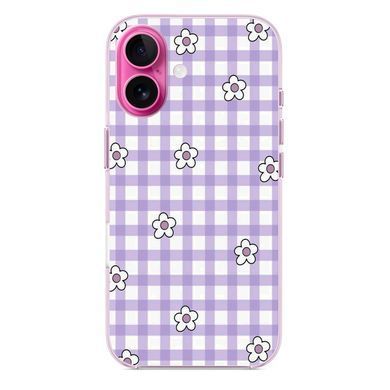 Чохол прозорий Print Flower Color with MagSafe для iPhone 17 Flower Purple