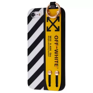Чехол Brand OFF-White Case для iPhone 7 | 8 | SE 2 | SE 3 Black/White/Yellow купить