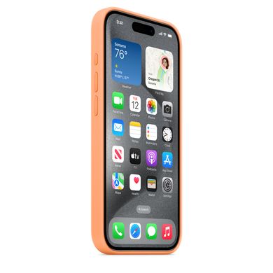 Чохол Silicone Case Full OEM для iPhone 15 PRO MAX Orange Sorbet