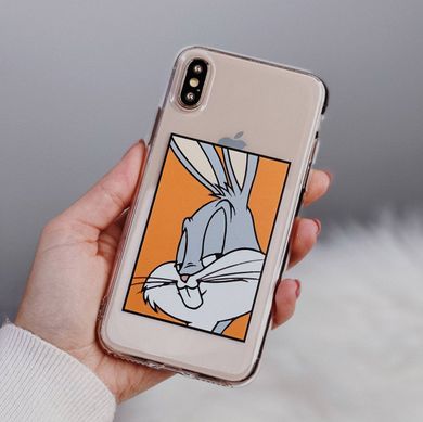 Чехол прозрачный Print для iPhone XS MAX Кролик купить