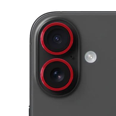 Защитное стекло Metal Classic на камеру для iPhone 16 | 16 Plus Red - ash-mobile.com.ua - фото 5