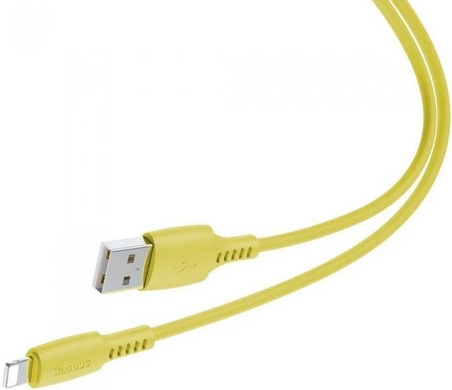 Кабель Baseus Colourful USB to Lightning 2.4A (1.2m) Yellow купити