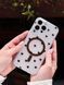 Чохол Transparent Print with MagSafe для iPhone 14 PRO MAX Hearts Black