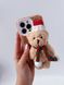 Чехол 3D Bear Plush Case для iPhone 14 White