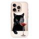 Чохол прозорий Print Mood swings with MagSafe для iPhone 16e | 17e Cat Wine