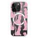 Чехол прозрачный Print Meow with MagSafe для iPhone 16e | 17e Leopard Pink