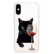 Чехол прозрачный Print Mood swings with MagSafe для iPhone X | XS Cat Wine - ash-mobile.com.ua - фото 1